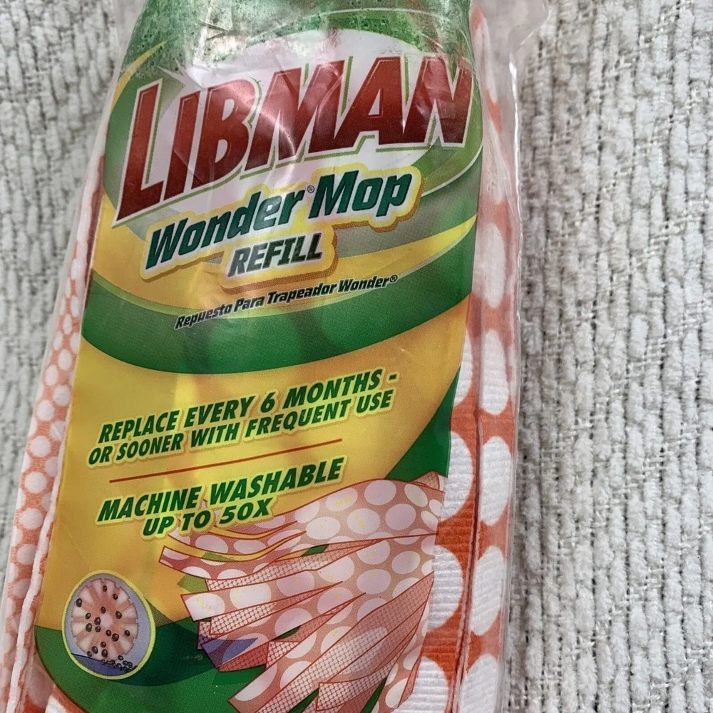 Libman Wonder Mop Refill Model 02001 Easy Change Machine Washable Refill New